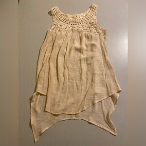 Spense Cream Lace Detail Sleeveless Women’s Blouse Size S